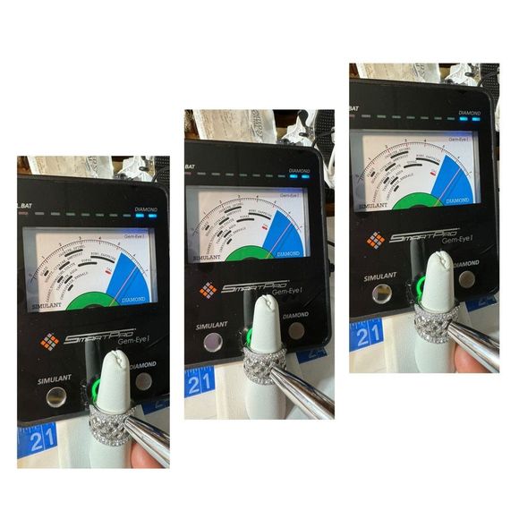 18KT White Gold Woven Design Diamond Cocktail Ring size 7.75 - Picture 10 of 10